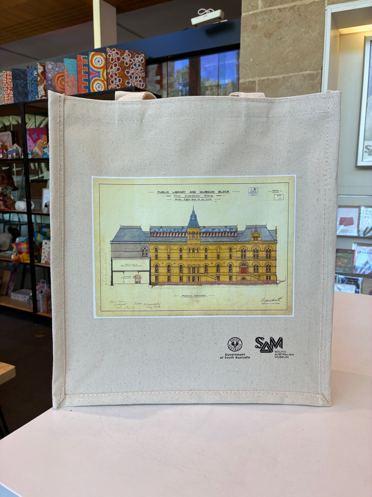 fin SAM HERITAGE TOTE EXEC CANVAS