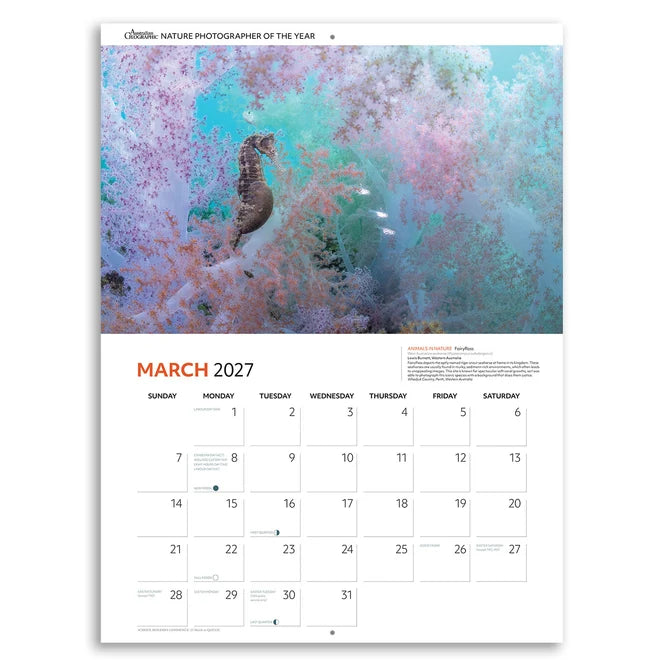 geo AGNPOTY WALL CALENDAR 2027